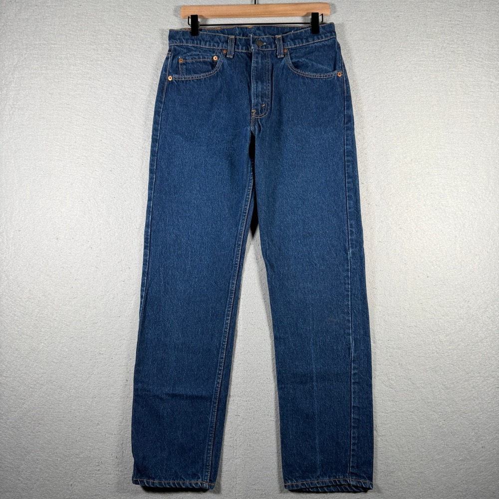Vintage Levi's 505-0216 Mens Straight Leg Jeans Dark Wash 33x32 Made in USA 1986